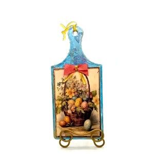Hand Crafted Decoupaged Easter/Spring Decor Wall Hanging